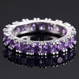 Delicate Jewelry Amethyst Powder Crystal Zircon Rings - Rings Universe