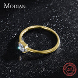 Classic Silver Emerald cut AAA+ Quality CZ Diamond Ring - Rings Universe