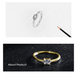 Classic Silver Emerald cut AAA+ Quality CZ Diamond Ring - Rings Universe