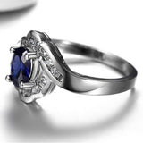 Vintage Oval Sapphire New Design Trendy Geometry Blue Ring - Rings Universe