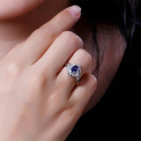 Vintage Oval Sapphire New Design Trendy Geometry Blue Ring - Rings Universe