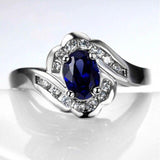 Vintage Oval Sapphire New Design Trendy Geometry Blue Ring - Rings Universe