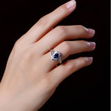 Vintage Oval Sapphire New Design Trendy Geometry Blue Ring - Rings Universe