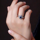 Vintage Oval Sapphire New Design Trendy Geometry Blue Ring - Rings Universe