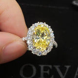 Fine Jewelry Silver Oval Lab Diamond Topaz Ring - Rings Universe
