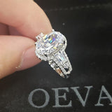 Fine Jewelry Silver Sparkling Oval Lab Diamond Luxury Ring - Rings Universe