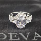 Fine Jewelry Silver Sparkling Oval Lab Diamond Luxury Ring - Rings Universe
