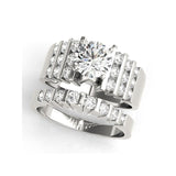 New Big Luxury 1 Carat Sona Diamond Ring Set - Rings Universe