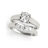 BEST SELLER 1 Carat Round Sona Diamond Fine Ring Set - Rings Universe