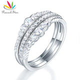Spectacular 3-Piece Art Deco Vintage Z Diamond Ring Set - Rings Universe