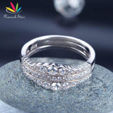 Spectacular 3-Piece Art Deco Vintage Z Diamond Ring Set - Rings Universe