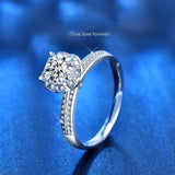 Excellent Cut VVS1 Diamond D Color 1 ct Moissanite Ring - Rings Universe