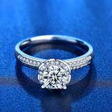 Excellent Cut VVS1 Diamond D Color 1 ct Moissanite Ring - Rings Universe