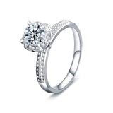 Excellent Cut VVS1 Diamond D Color 1 ct Moissanite Ring - Rings Universe