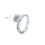 Excellent Cut VVS1 Diamond D Color 1 ct Moissanite Ring - Rings Universe