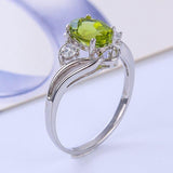 100% Natural Peridot Green Gemstone Oval Ring - Rings Universe