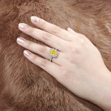 Stunning 3.9 Carat Radiant Cut Lab Diamond Luxury Ring - Rings Universe
