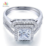 Vintage Glamorous 1.5 Carat Princess Luxury Ring Set - Rings Universe