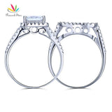 Vintage Glamorous 1.5 Carat Princess Luxury Ring Set - Rings Universe