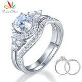 Vintage Luxury Art Deco 1 Carat Z Diamond Ring Set - Rings Universe