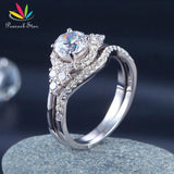 Vintage Luxury Art Deco 1 Carat Z Diamond Ring Set - Rings Universe