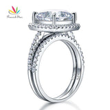 Terrific 5 Carat Cushion Cut Z Diamond Ring Set - Rings Universe