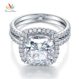 Terrific 5 Carat Cushion Cut Z Diamond Ring Set - Rings Universe