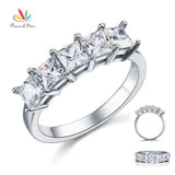 Princess Cut Five Stone 1.25 Ct Lab Diamond Wedding Ring - Rings Universe