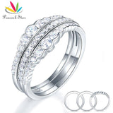 Spectacular 3-Piece Art Deco Vintage Z Diamond Ring Set - Rings Universe