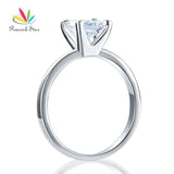 Lovely Classic Solitaire 1 Ct Princess Cut Z Diamond Ring - Rings Universe