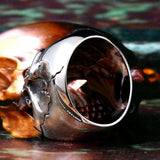 Cool Punk Man's Biker Skull Ring - ringsuniverse