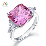 Outstanding Three-Stone 8 Carat Fancy Pink Luxury Ring - Rings Universe