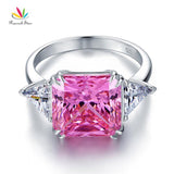 Outstanding Three-Stone 8 Carat Fancy Pink Luxury Ring - Rings Universe