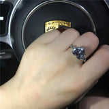 Vintage Unique Heart Bridal Wedding Engagement Ring - Rings Universe