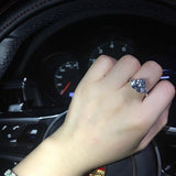 Vintage Unique Heart Bridal Wedding Engagement Ring - Rings Universe