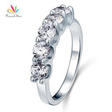 Gorgeous 1.25 Carat Lab Diamond Five 5 Stone Wedding Ring - Rings Universe
