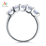 Gorgeous 1.25 Carat Lab Diamond Five 5 Stone Wedding Ring - Rings Universe