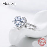 Heart Shape Silver Jewelry AAAAA Level CZ Ring - Rings Universe