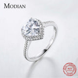 Heart Shape Silver Jewelry AAAAA Level CZ Ring - Rings Universe
