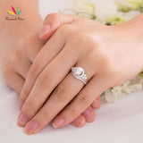 Vintage Luxury Art Deco 1 Carat Z Diamond Ring Set - Rings Universe