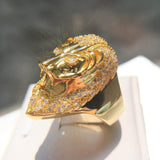 Luxury Fashion Cubic Zirconia Lion Finger Ring - ringsuniverse