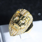 Luxury Fashion Cubic Zirconia Lion Finger Ring - ringsuniverse