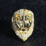 Luxury Fashion Cubic Zirconia Lion Finger Ring - ringsuniverse