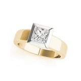 Square Cut Elegant Simulated Diamond Engagement Wedding Ring - Rings Universe