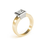 Square Cut Elegant Simulated Diamond Engagement Wedding Ring - Rings Universe