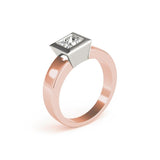 Square Cut Elegant Simulated Diamond Engagement Wedding Ring - Rings Universe