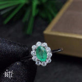 Our Best Selling Natural Emerald Silver Ring - ringsuniverse
