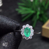 Our Best Selling Natural Emerald Silver Ring - ringsuniverse