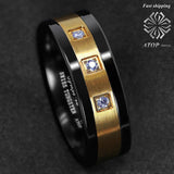 Brushed 18K Gold Diamonds LUXURY Men's Ring